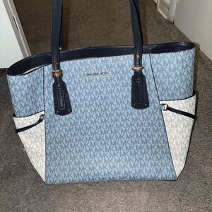 Michael Kors Navy and Cream Signature Tote